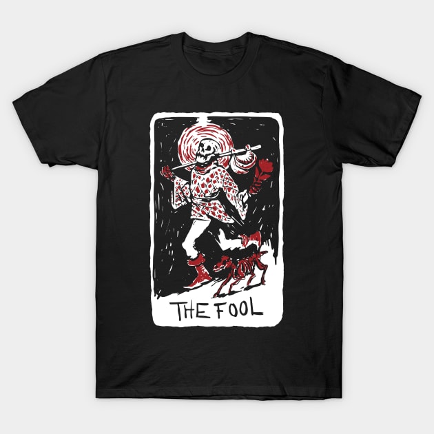 The Fool Skeleton Tarot Card T-Shirt by star trek fanart and more